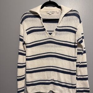 Vince V-Neck Striped Sweater for Women for sale